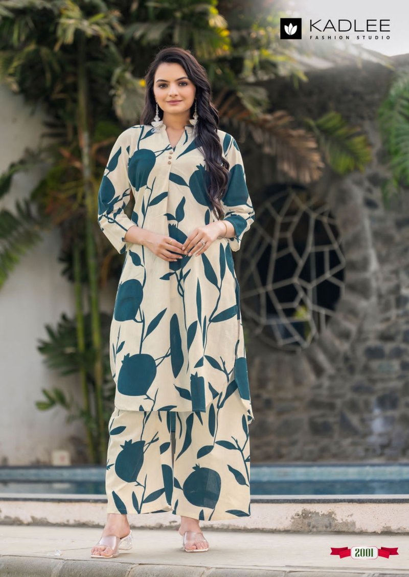 Rosy By Kadlee Rayon Flex Printed Kurti With Bottom